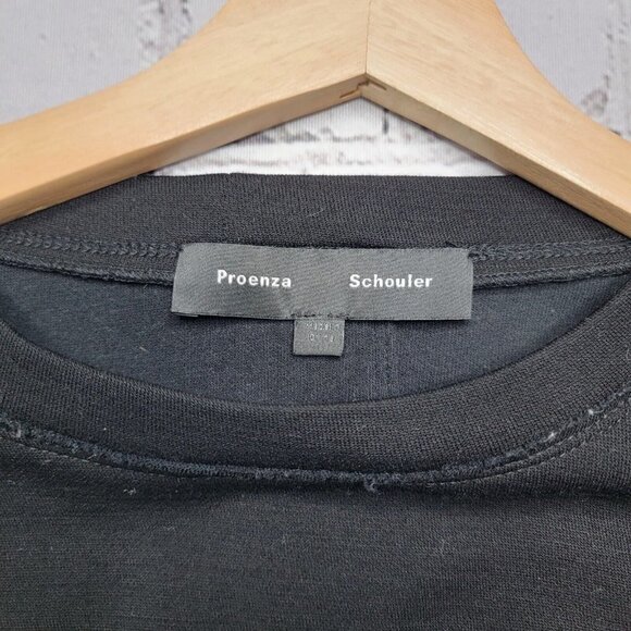 Proenza Schouler Wool Blend Black Tie Side Accent Sweater Top Size L - Picture 9 of 14